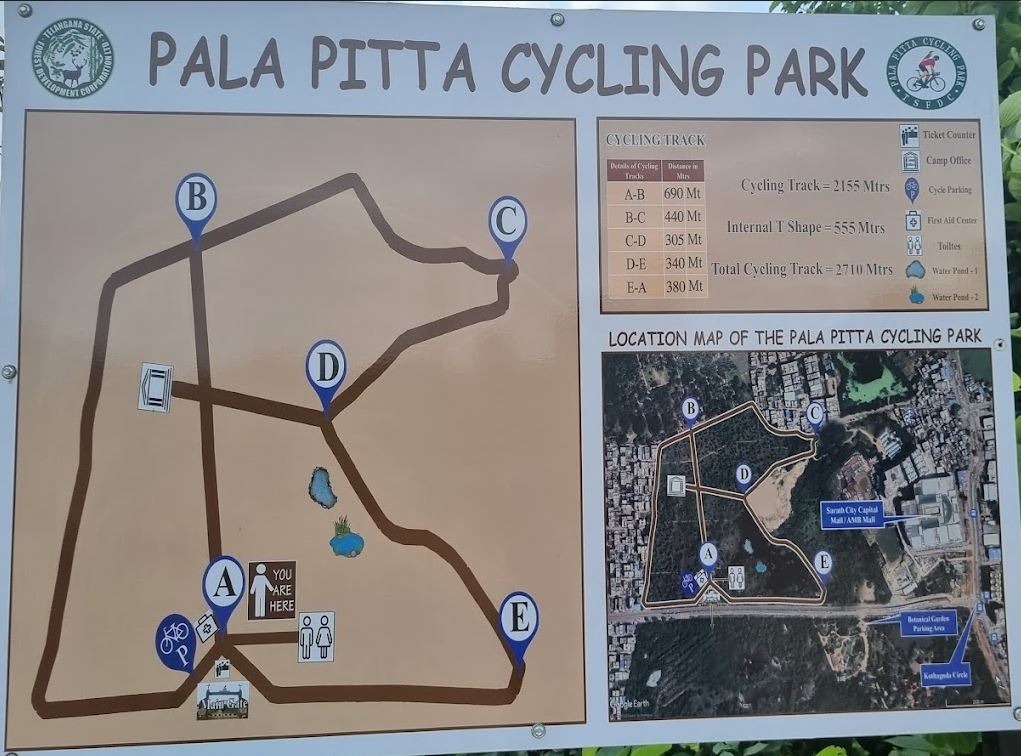 Cyling Map for Pala Pitta Cycling Park